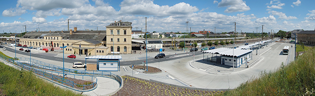 Übergangsstelle am Bahnhof Riesa